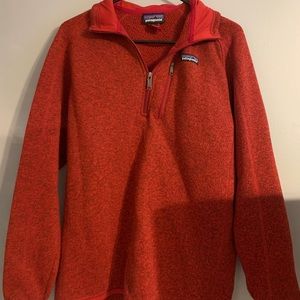 Red Patagonia Quarter Zip